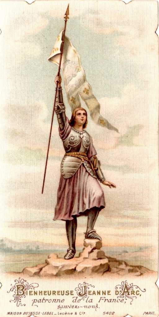 Image pieuse bienheureuse Jeanne d'Arc, patronne et protectrice de la France