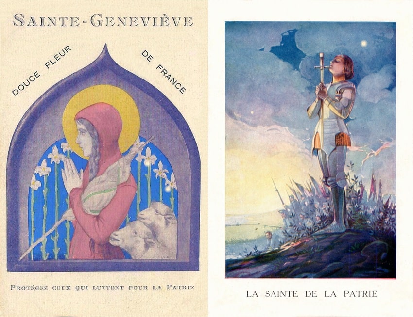Sainte Geneviève, sainte Jeanne d'Arc, saintes de la Patrie