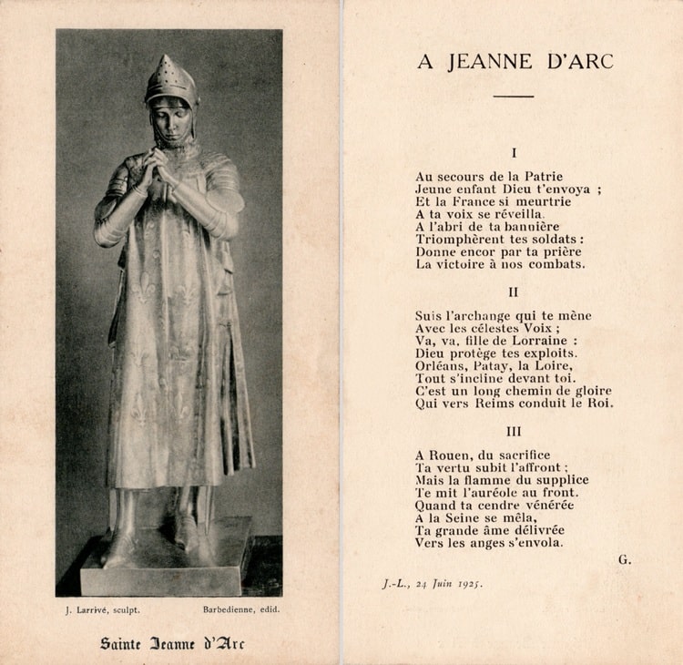 Sainte Jeanne d'Arc poème