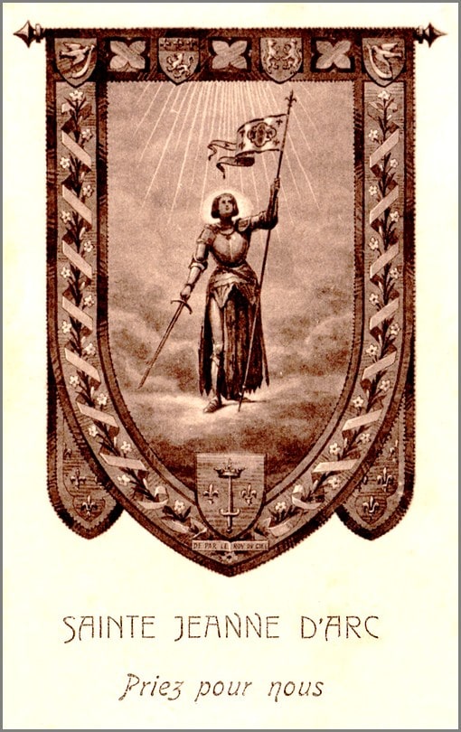 Sainte Jeanne d'Arc priez pour nous