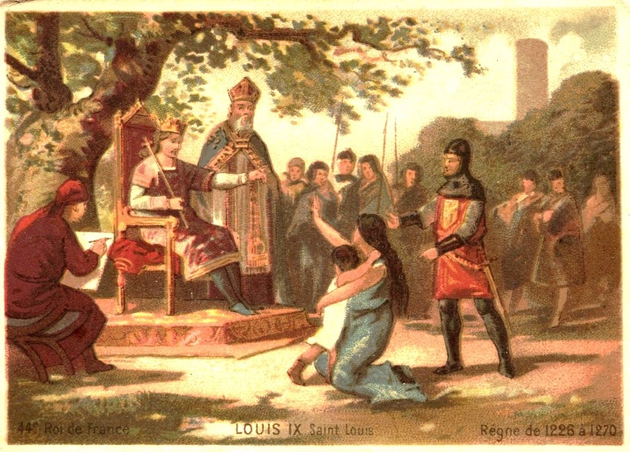 Image roi Saint Louis rendant justice sous le chêne