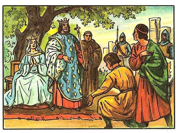 Image saint Louis sous le chêne rendant la justice