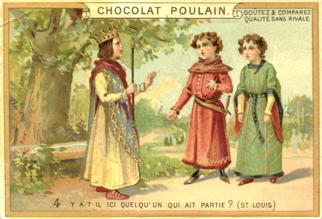 Image de Saint Louis Enfant rendant justice, chocolat Poulain