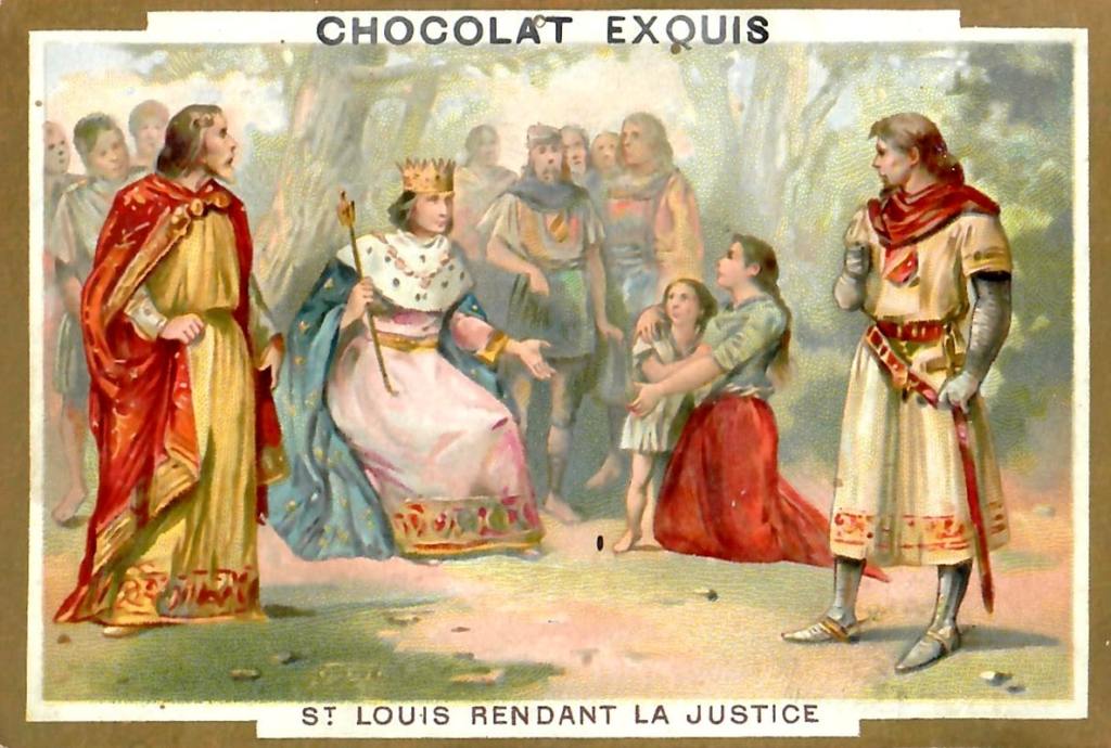 Image Saint Louis rendant la justice, chocolat Exquis
