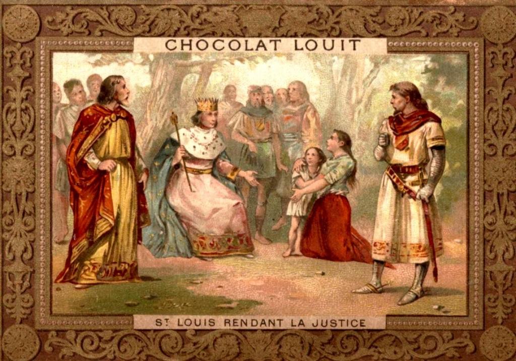 Image Saint Louis rendant la justice, chocolat Louit