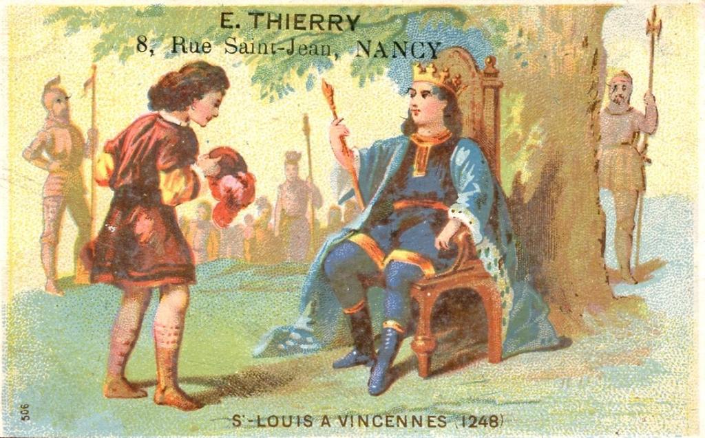 Image Saint Louisà Vincennes (1248). E. Thierry à Nancy